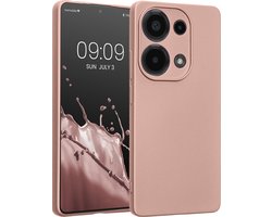 kwmobile metallic telefoonhoesje van TPU - geschikt voor Xiaomi Redmi Note 13 Pro 4G - Flexible case voor smartphone - In metallic roségoud