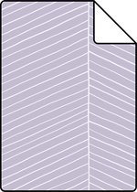 Échantillon de test ESTAhome papier peint à chevrons violet lilas - 139451 - 26,5 x 21 cm