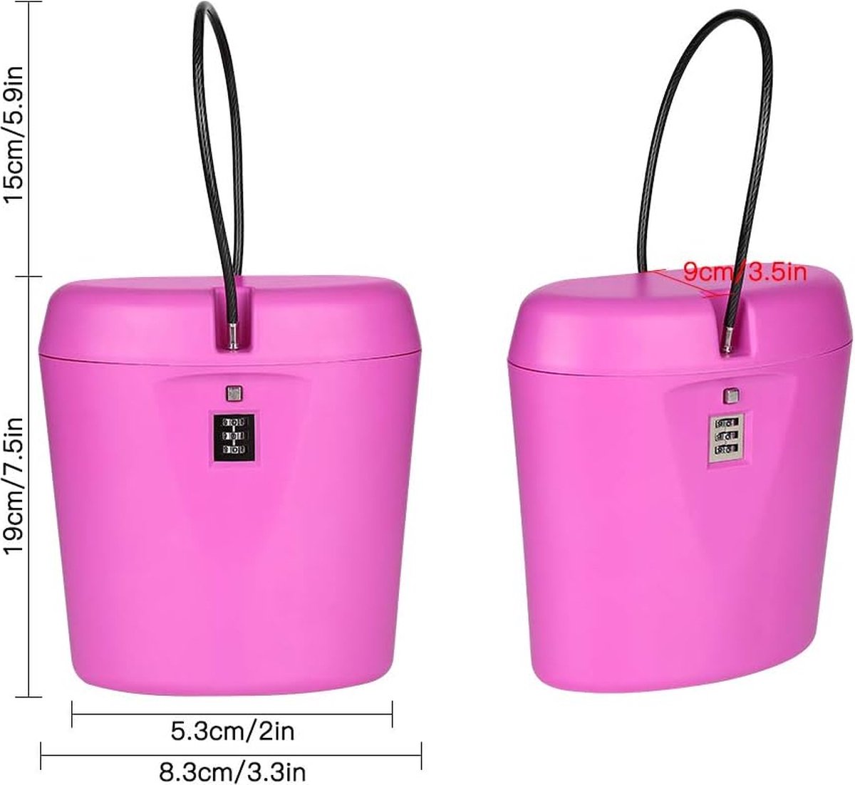 Draagbare Opbergdoos Strandkluis 4-cijferig Combinatieslot Met Staaldraad Anti Diefstal Stranddoos Outdoor Camping Sport