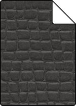 Proefstaal Origin Wallcoverings behang krokodillenhuid zwart - 347783 - 26,5 x 21 cm