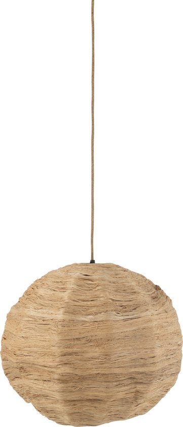 J-Line hanglamp Bol Bananenbladeren - jute - naturel - large