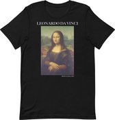 Leonardo da Vinci 'Mona Lisa' ("Mona Lisa") Beroemd Schilderij T-Shirt | Unisex Klassiek Kunst T-shirt | Zwart | M
