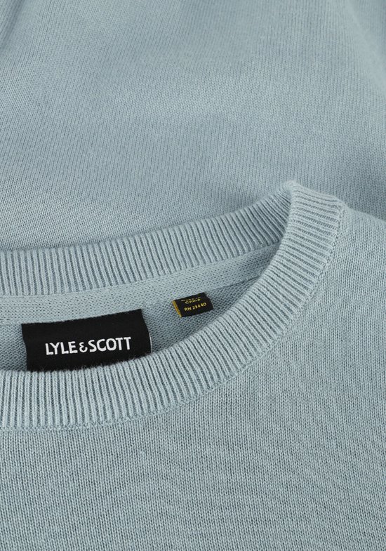 Lyle & Scott Cotton Crew Neck Jumper Polo's & T-shirts Heren - Polo shirt - Blauw - Maat M