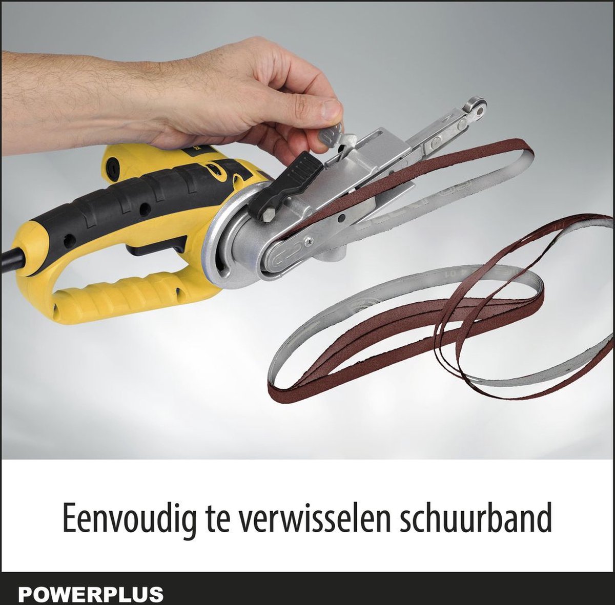 Powerplus elektrische vijlmachine POWX139 - 400W schuurmachine - schuurriem 457x13mm - 1700min-1 - met opbergkoffer - met 10 acc. – foto 3