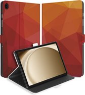 Uniek Geschikt voor Samsung Galaxy Tab A9 Plus Tablethoesje Polygon Red Design | B2C Telecom