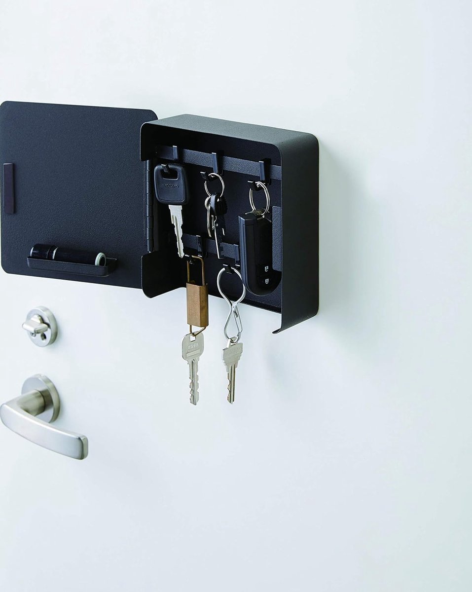 Home Toren Vierkante Magnetische Sleutelkast Kast Opslag en Organisatie Systemen, One Size, Zwart
