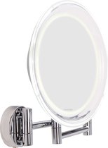 Bol.com Lanaform - Wall Mirror X10 - Make Up Spiegel - Scheerspiegel - Spiegel Met Verlichting - Met 10x Vergroting - Wandspiege... aanbieding