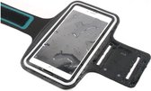 Sportarmband voor Samsung Galaxy S23 Ultra - armtas met sleutelvak bovenarm houder - sport looparmband mobiele telefoon armband zwart