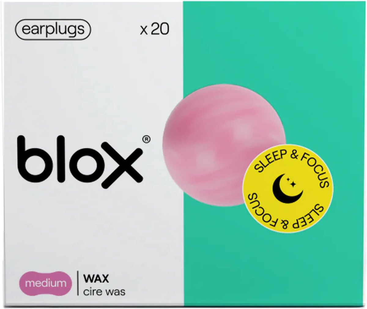 Goedkoopste BLOX Oordoppen Wax - Slaap Oordopjes uit Was - Studeren - Concentratie - Hoge Demping - Perfect voor zijslapers - 24 dB SNR