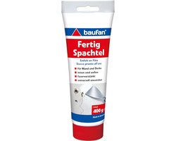 Baufan Kant-en-klare vulstof wit 400g I Voor wand- en plafondoppervlakken binnen en buiten I Vezelversterkt voor hoge sterkte I Hardt uit zonder te scheuren