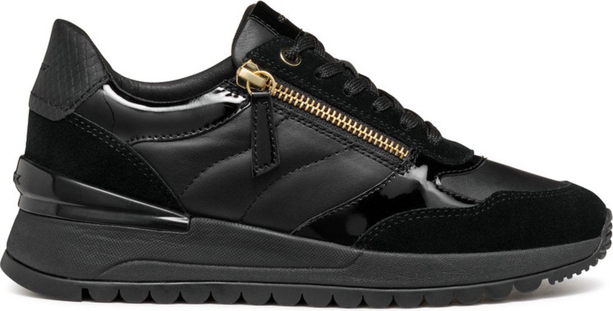 GEOX D DESYA Dames Veterschoenen BLACK