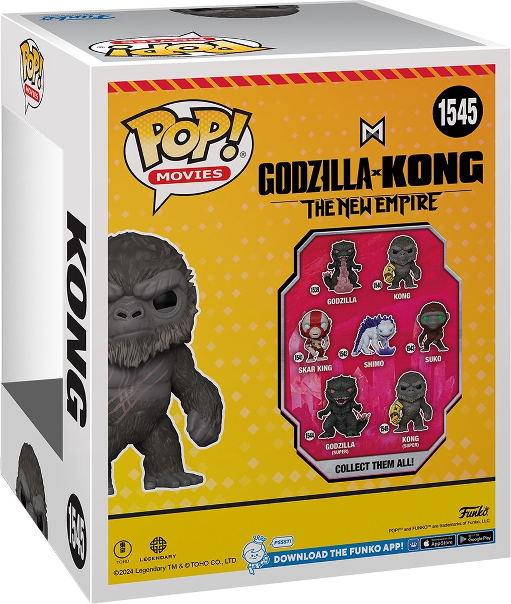 Godzilla vs. Kong The New Empire - Kong (Super Pop!) vinyl figuur 1545 Funko Pop! meerkleurig — cadeau in Spellen & Speelgoed - foto 3