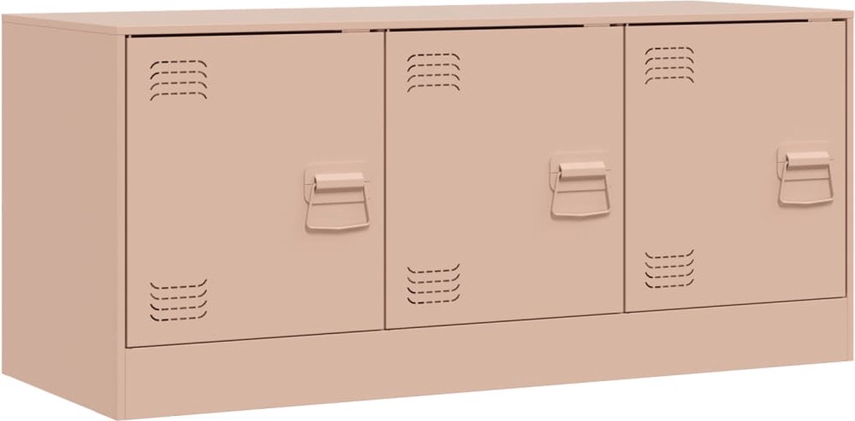 vidaXL - Tv-meubel - 99x39x44 - cm - staal - roze