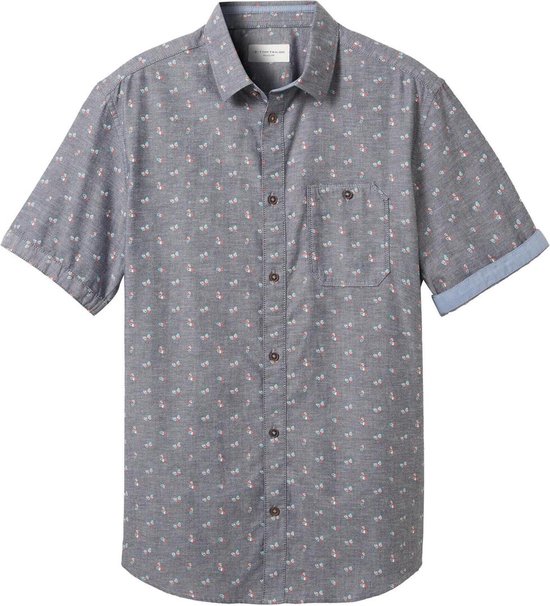 Tom Tailor Overhemd Overhemd Met Print 1041376xx10 35451 Mannen Maat - 3XL