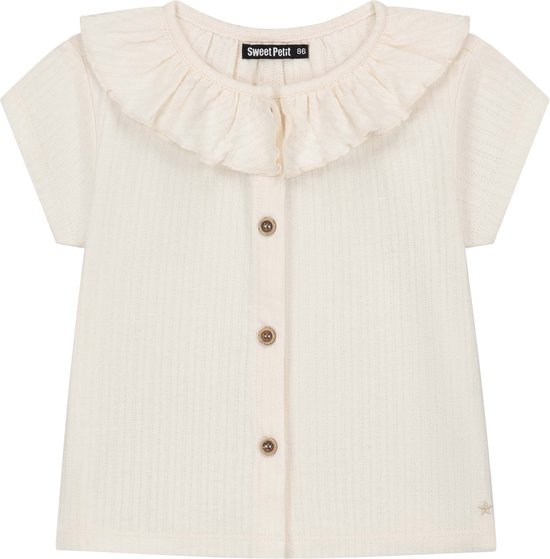 Sweet Petit baby blouse. - Meisjes - Dark Off-White - Maat 62