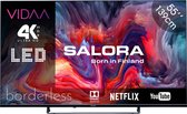 Salora FOD55UV - 4K TV - 55 inch tv - Smart TV - Borderless - Smart tv 55 inch - Zwart