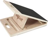 Premium Staal/Houten Schuine Plank en Kuitstretcher - Verstelbaar Hellingsbord voor Stretching en Squats - Thuisgym - Antislip - Diepe Squats Slant board