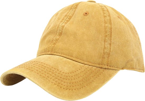 LGT JWLS Effen Baseball Cap met Faded Look - Geel