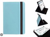Hoes voor de Point Of View Mobii Tab P1025 , Multi-stand Case, Blauw, merk i12Cover