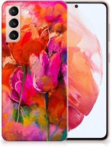 Smartphone hoesje Samsung Galaxy S21 Silicone Case Tulips