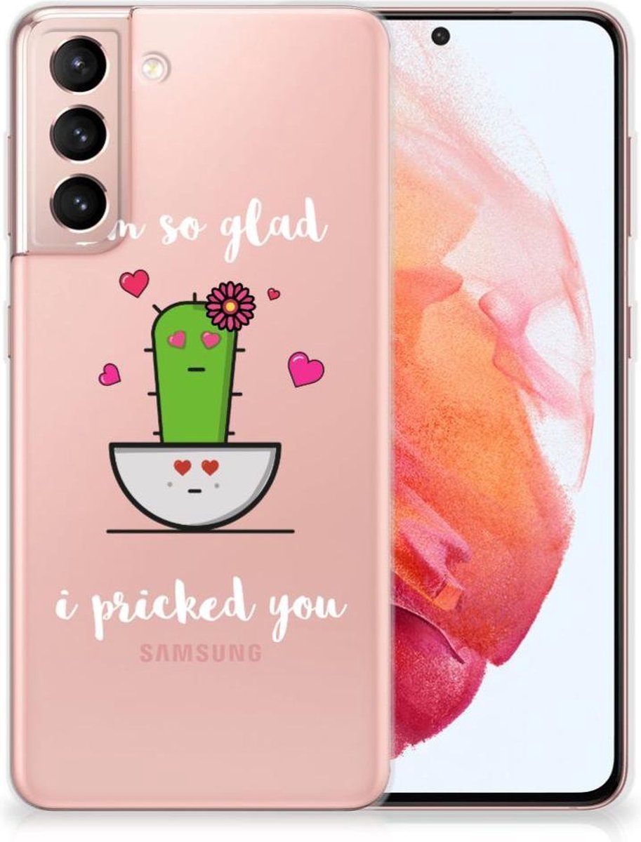 Samsung Galaxy S21 Telefoonhoesje met Naam Cactus Glad