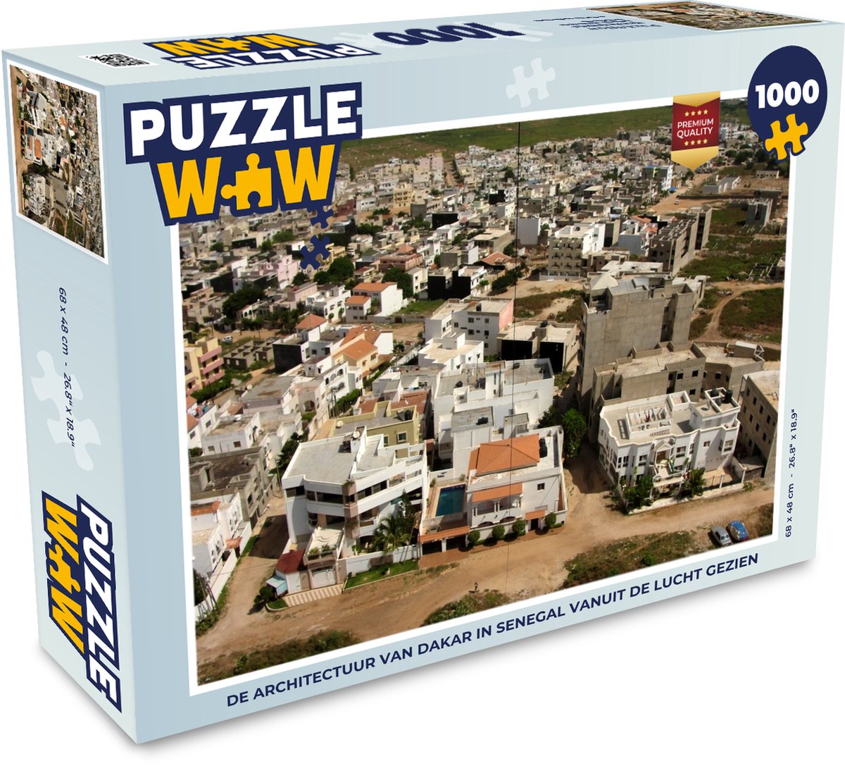 Afbeelding van product Puzzel 1000 stukjes volwassenen Dakar 1000 stukjes - De architectuur van Dakar in Senegal vanuit de lucht gezien - PuzzleWow heeft +100000 puzzels