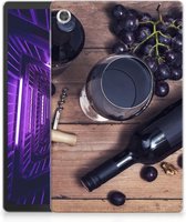 Silicone Case Lenovo Tab M10 Plus Hoes Wijn met doorzichte zijkanten