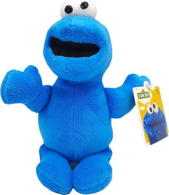 Sesamstraat - Koekiemonster - Knuffel - Cookie Monster - Pluche - Blauw - 20 cm