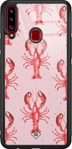 Samsung A20s hoesje glass - Lobster all the way | Samsung Galaxy A20s  case | Hardcase backcover zwart