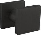 Intersteel Voordeurknop vierkant 58x58mm éénzijdige montage aluminium zwart