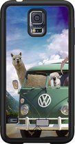 Samsung S5 hoesje - Lama adventure | Samsung Galaxy S5 case | Hardcase backcover zwart