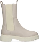 Manfield - Dames - Beige leren chelsea boots - Maat 39