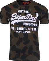 Superdry - Heren T-Shirt - VL Tee - Olijfgroen