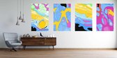 Abstract bright texture of colored bright liquid paints.- Modern Art Canvas  - Vertical - 1685719999 - 115*75 Vertical
