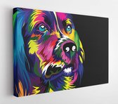 Dog colorfull wpap  - Modern Art Canvas  - Horizontal - 1371351050 - 40*30 Horizontal