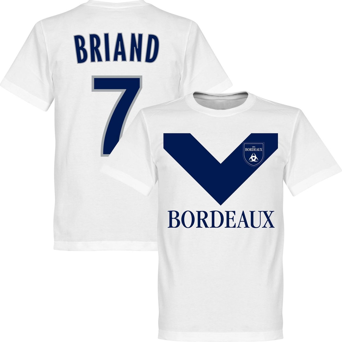 Bordeaux Briand 7 Team T-Shirt - Wit - 5XL