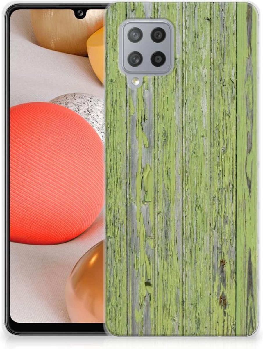 Samsung Galaxy A42 Bumper Hoesje Green Wood