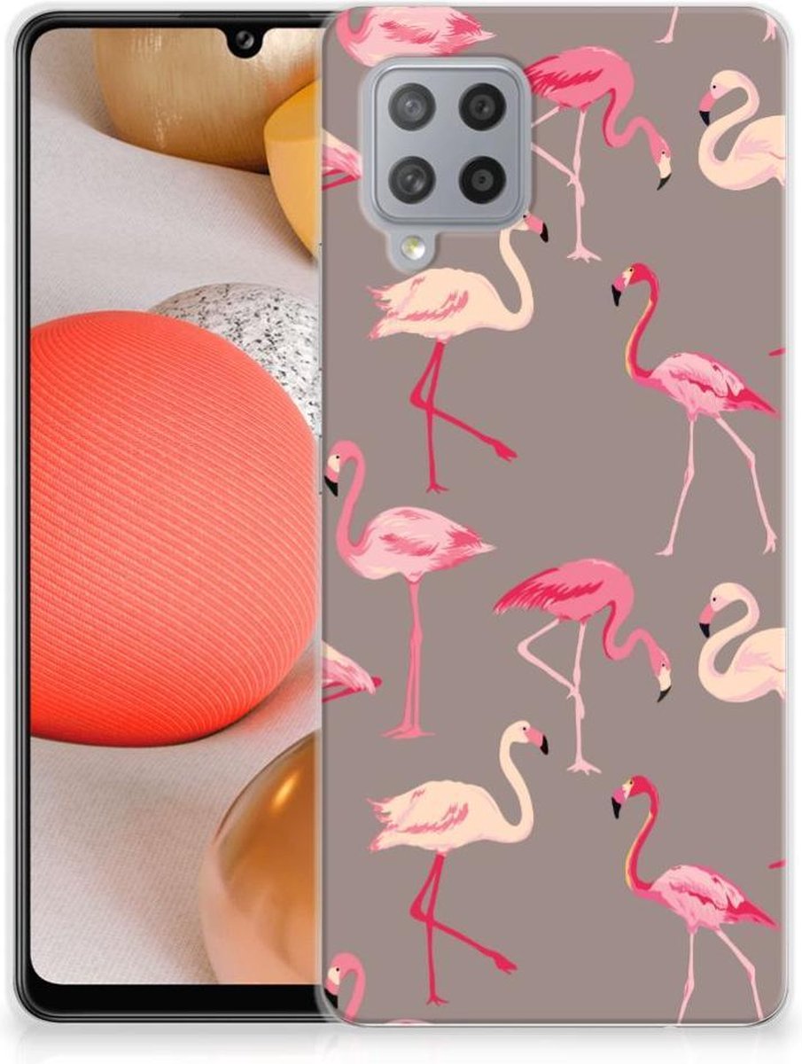 Samsung Galaxy A42 TPU Hoesje Flamingo