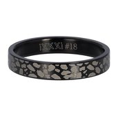 iXXXi Jewelry Vulring 4 mm Black Panther Zwart - maat 17