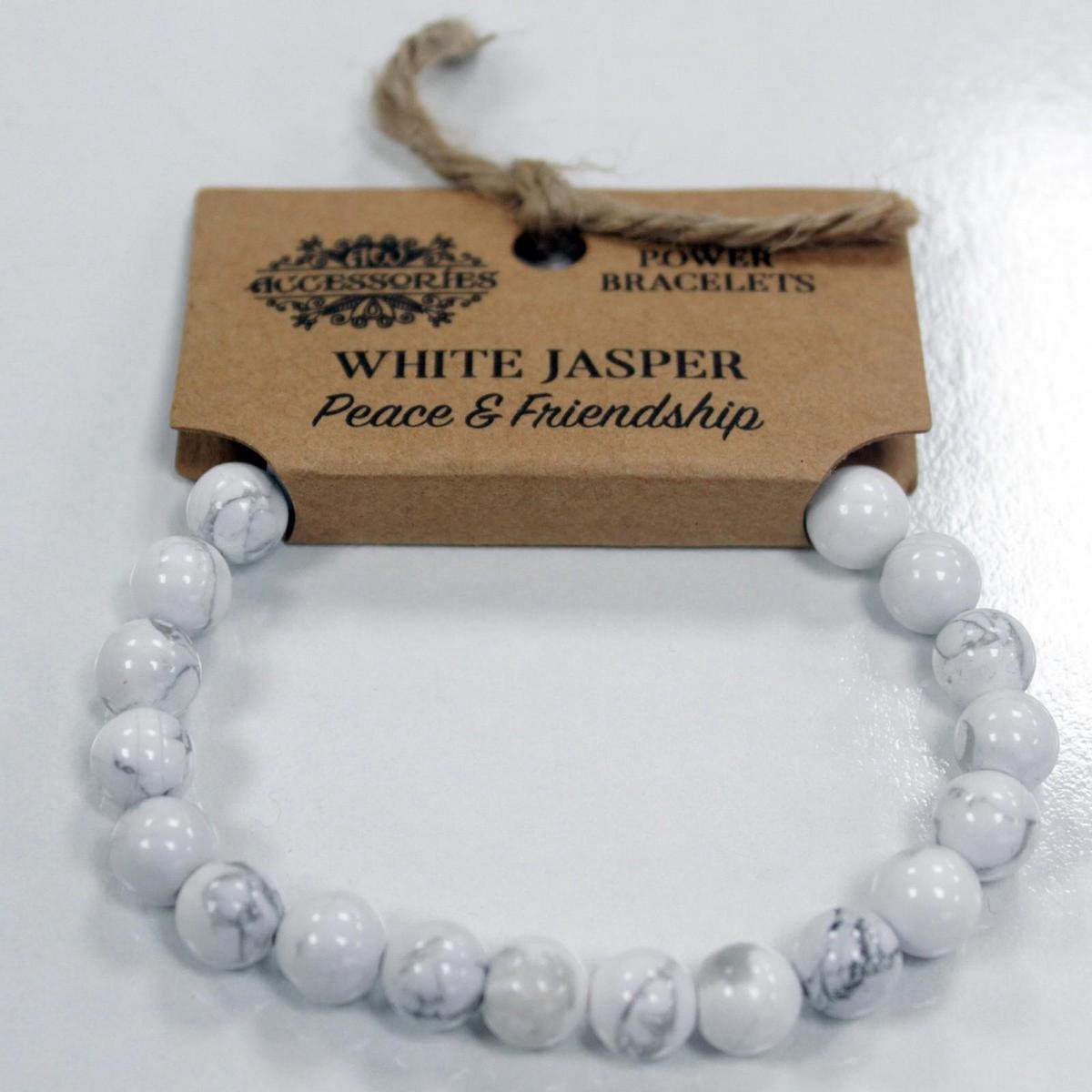 Power Armband - Witte Jaspis