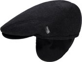 The English Hatter Mannen Flatcap Klassiek Oor Zwart Wol Maat: 61
