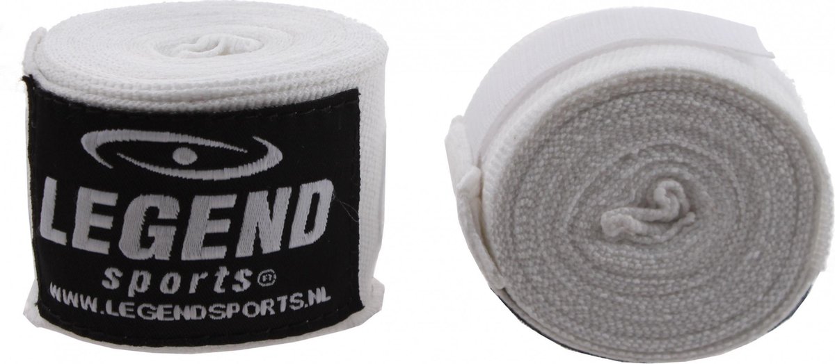 Legend Sports Boksbandages 255 Cm Wit Per 2 Stuks
