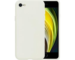 Hoesje - Geschikt voor Apple iPhone 8 - Sterk & Shockproof - Siliconen Case - Hoes Cover - Telefoonhoes - Wit