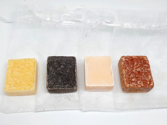 4 Amberblokjes - geuren: Black Opium/Sandelwood/Cookie Dough/Perzik originele Marokkaanse geurblokjes) - Interior Scent