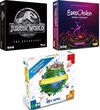 Afbeelding van het spelletje Spellenset - 3 stuks - Jurassic World the boardgame & Eurovisie Songfestival Spel & De slimste Mens Ter Wereld