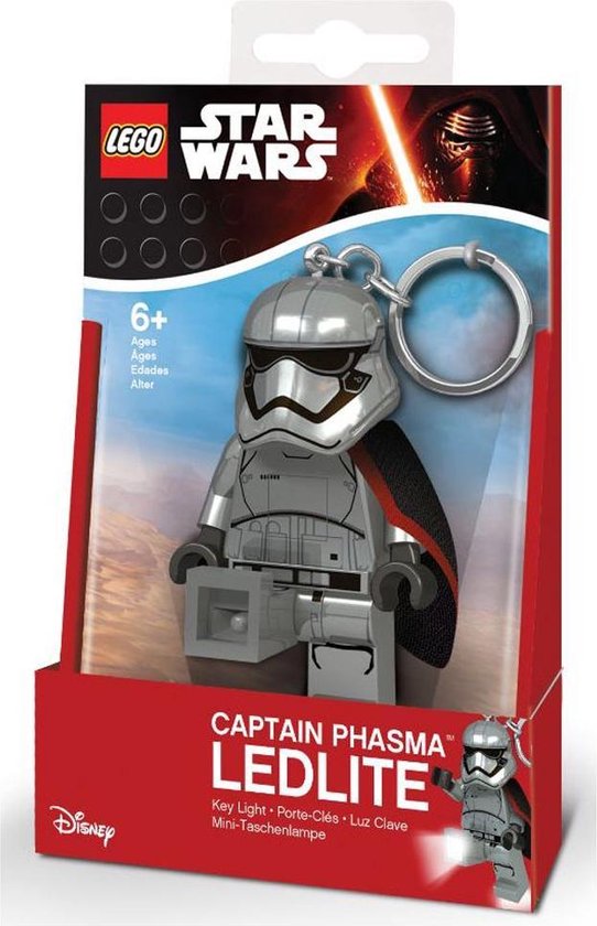 Porte-clés Lego Star Wars: Captain Phasma Avec Lumière 7 Cm Argent