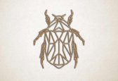 Line Art - Beetle - S - 51x45cm - Eiken - geometrische wanddecoratie
