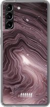 6F hoesje - geschikt voor Samsung Galaxy S21 Plus -  Transparant TPU Case - Purple Marble #ffffff