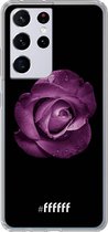 6F hoesje - geschikt voor Samsung Galaxy S21 Ultra -  Transparant TPU Case - Purple Rose #ffffff