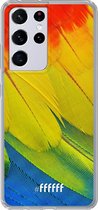 6F hoesje - geschikt voor Samsung Galaxy S21 Ultra -  Transparant TPU Case - Macaw Hues #ffffff